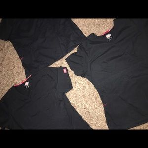Black dickies brand scrub set